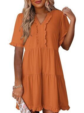 A-Line Babydoll Casual Summer Dress for Women with Pockets - Perfect for
